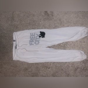 Free City White Sweatpants with blemish